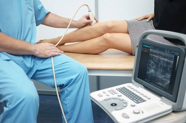 Diagnosis of varicose veins of the legs by ultrasound